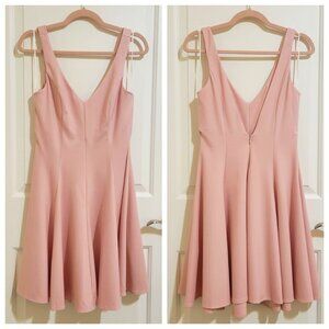 NWOT Amanda Uprichard x GB. Gwynnie Bee Ponte V-Neck Skater Mini Dress P…